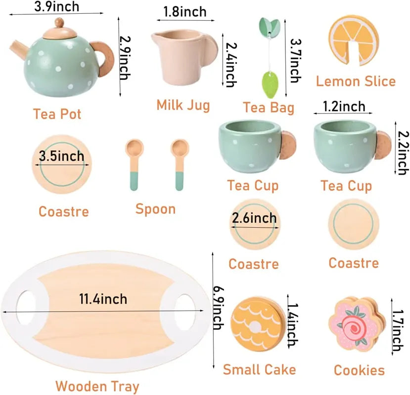 Woods™ - Wooden Tea Playset