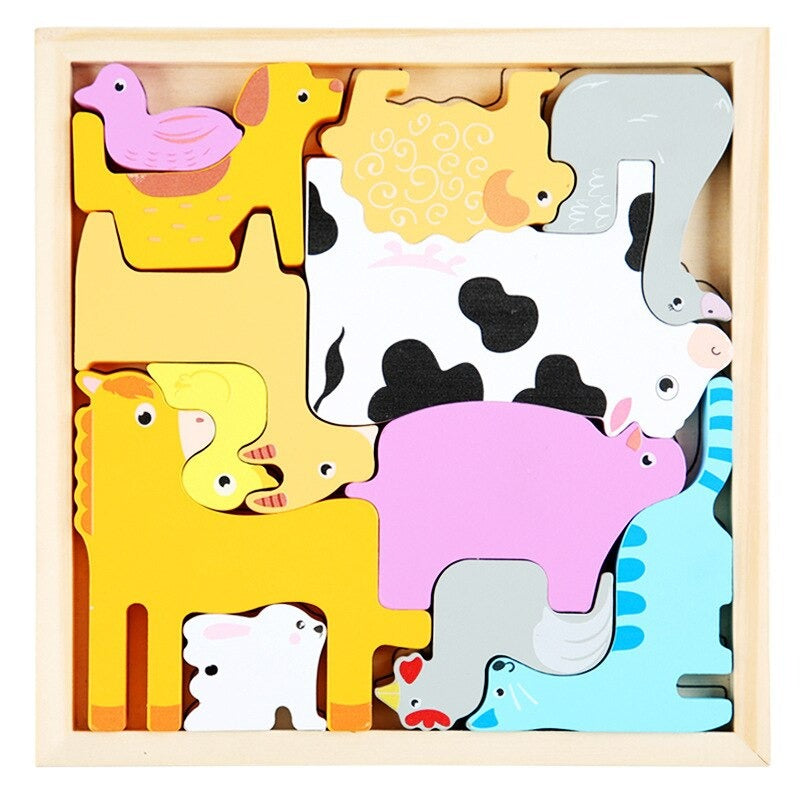Woods™ - Which shapes fit in the board? - Shape Puzzle (2+1 FREE)