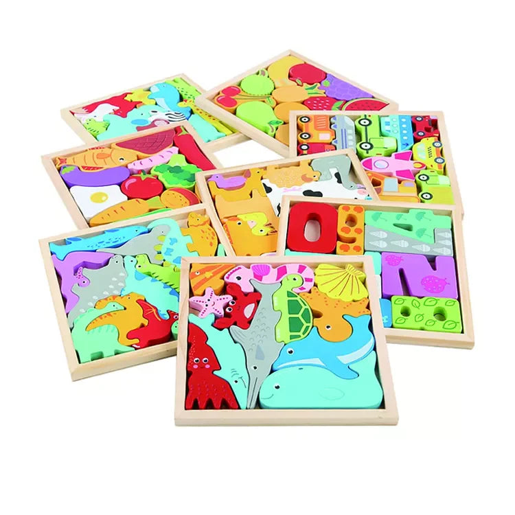Woods™ - Which shapes fit in the board? - Shape Puzzle (2+1 FREE)