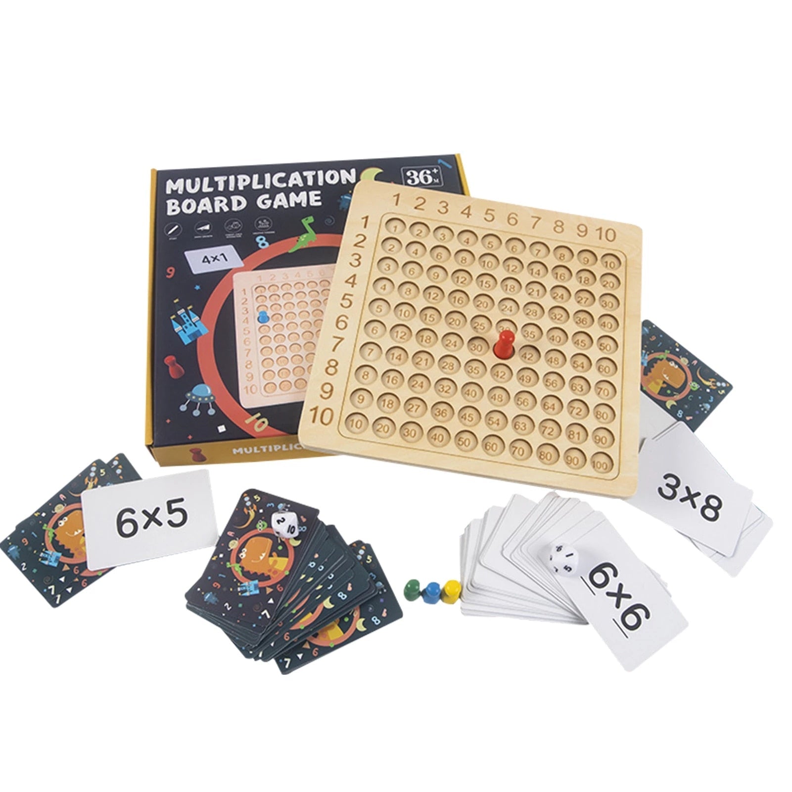 Woods™ - Easy-to-Read Abacus Tables! - Educational Math Game
