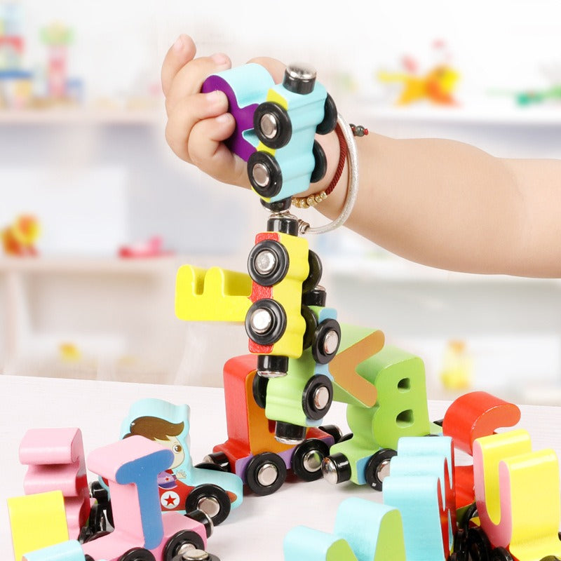 Woods™ | Learn the Alphabet & Numbers - Wooden Magnetic Train