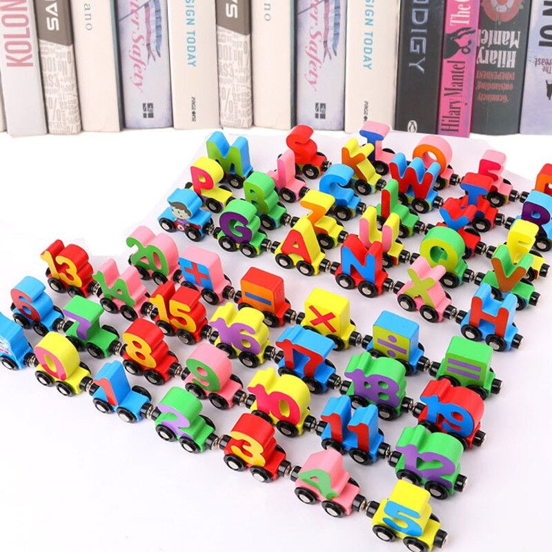 Woods™ | Learn the Alphabet & Numbers - Wooden Magnetic Train