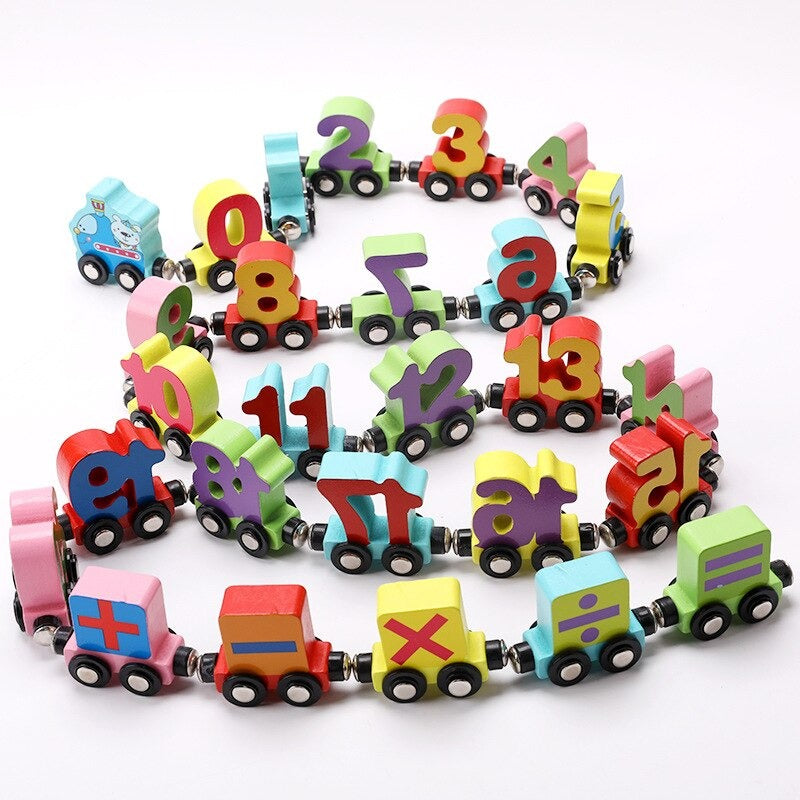 Woods™ | Learn the Alphabet & Numbers - Wooden Magnetic Train