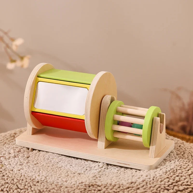 Sensory Drum™ – Color & Shape Play – Wooden Montessori Toy