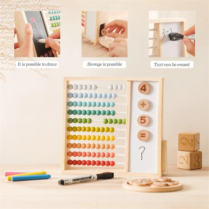 Woods™ - Leather Tel - Wooden Abacus