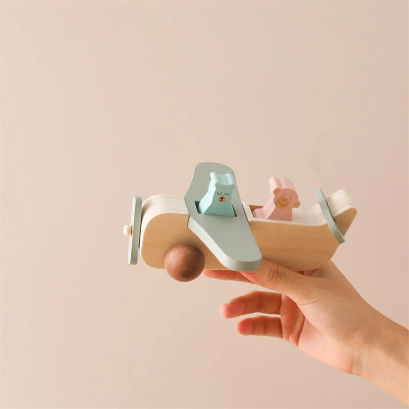 Woods™ - Promote Creativity & Motor Skills - Wooden Montessori Airplane Toys