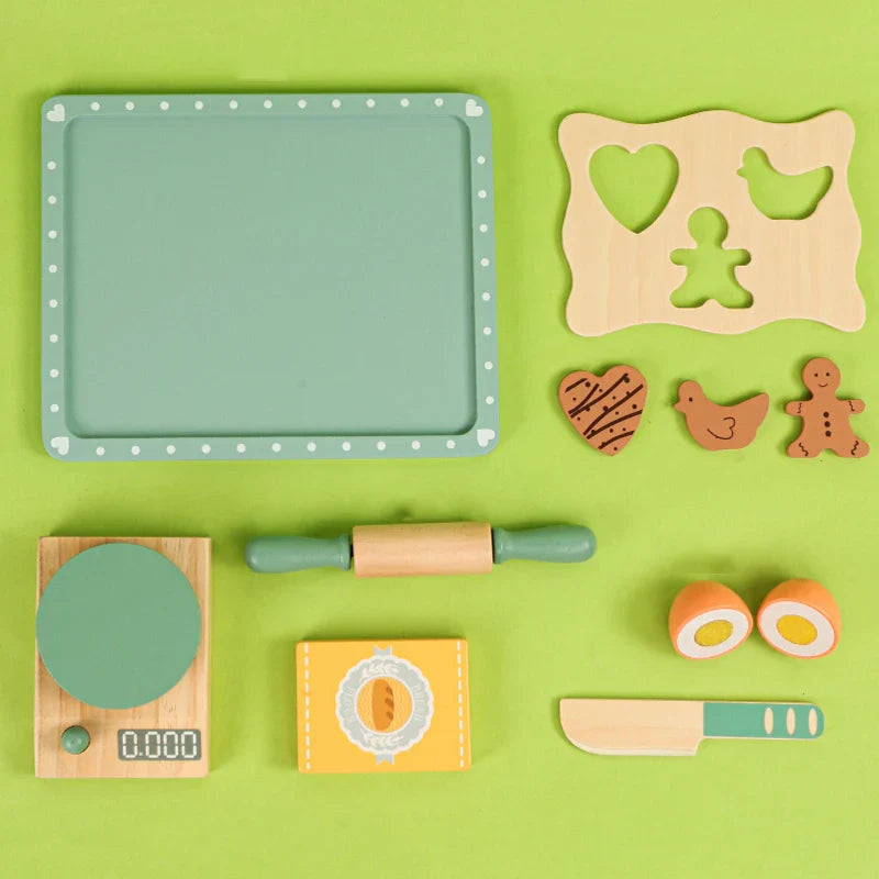 Woods™ - Stimulate Creativity & Skills - Wooden Play Kitchen Set