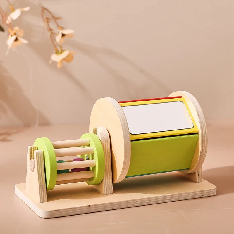 Sensory Drum™ – Color & Shape Play – Wooden Montessori Toy