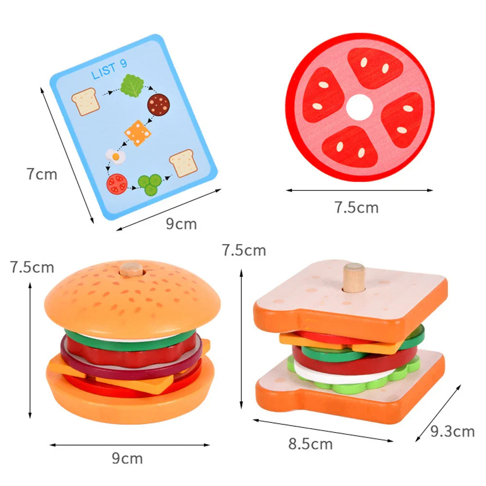 Woods™ - Tasty Stacking - Sandwich Construction Toy