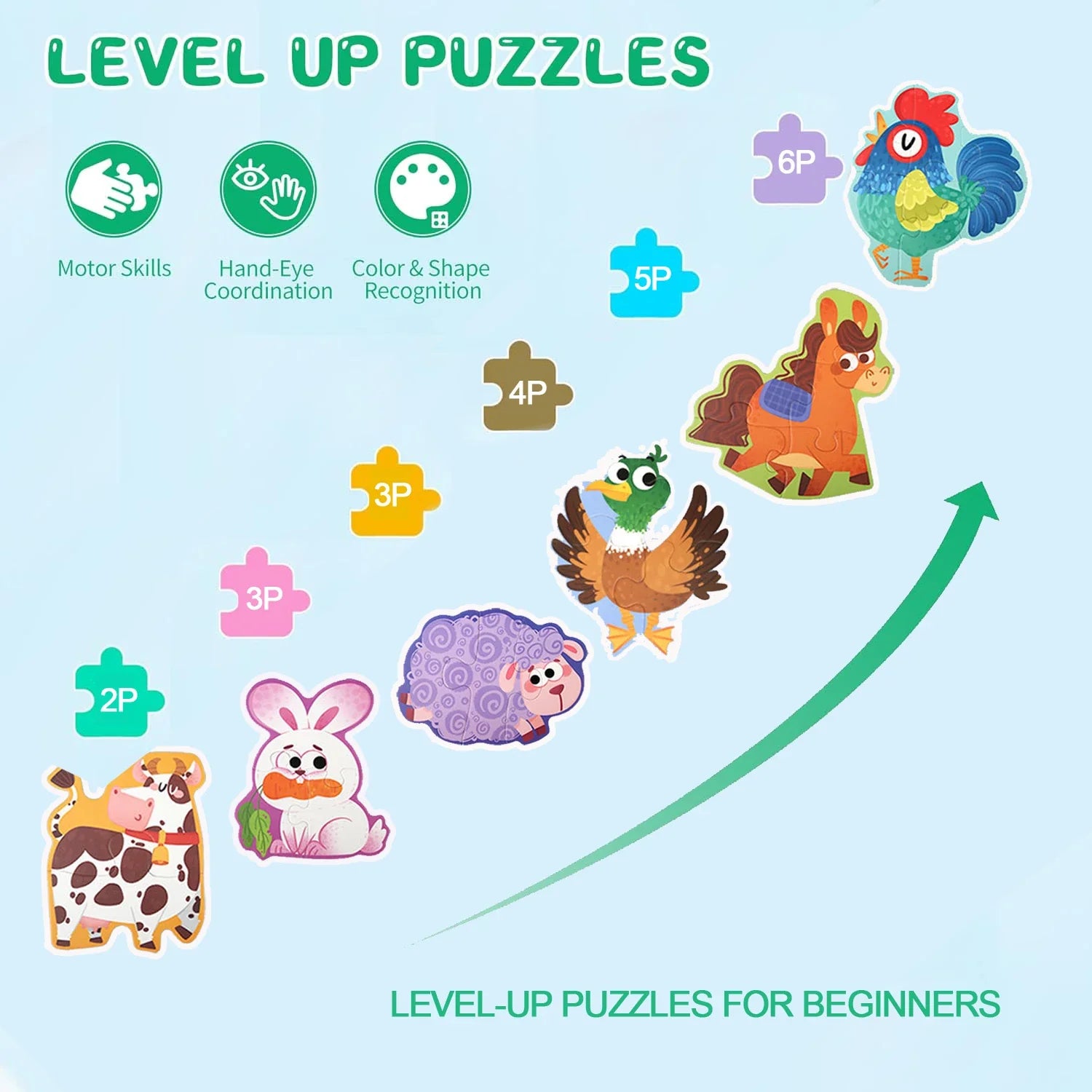 Woods™ - Fine Motor Skills & Creativity - 6-in-1 Puzzle