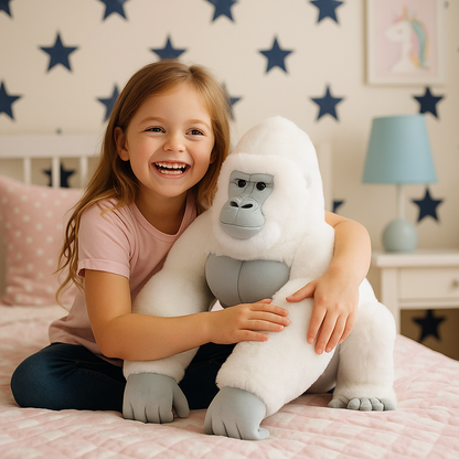 Albino White Gorilla Ape Soft Stuffed Plush Toy