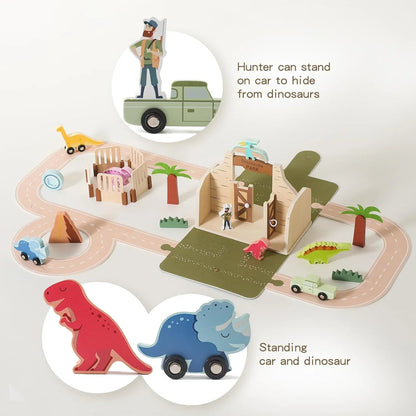 Woods™ - Prehistoric Fun - Wooden Dinosaur Park Set