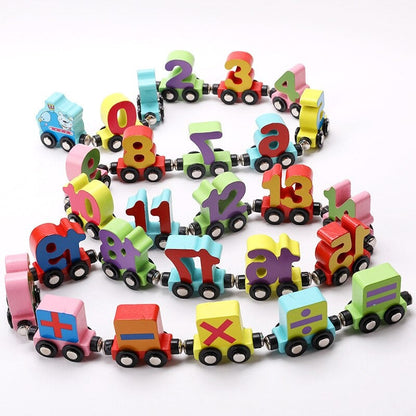 Woods™ | Learn the Alphabet & Numbers - Wooden Magnetic Train