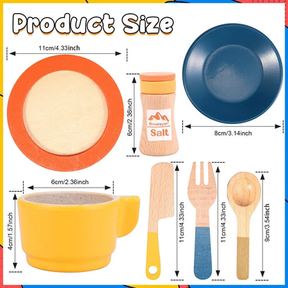 Woods™ - Creative & Educational - Wooden Kitchen Play Set for Kids