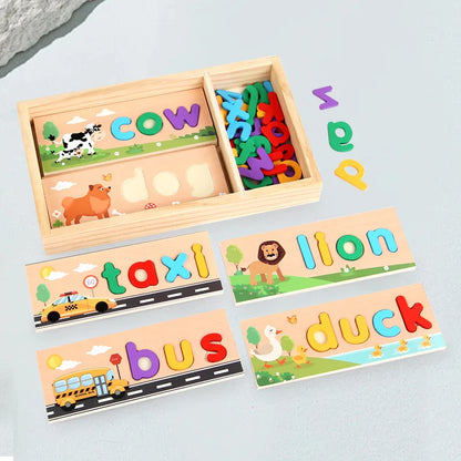 AlphaPuzzle – Learn English Words – Wooden Spelling Puzzle