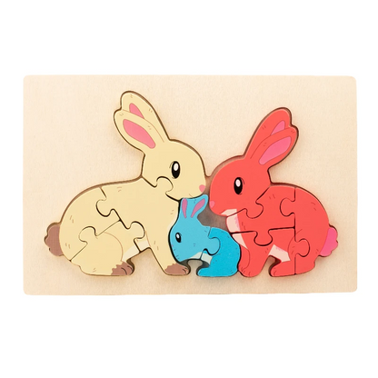 Animal Puzzle™ – Discover & Learn – Cartoon Wooden Puzzle
